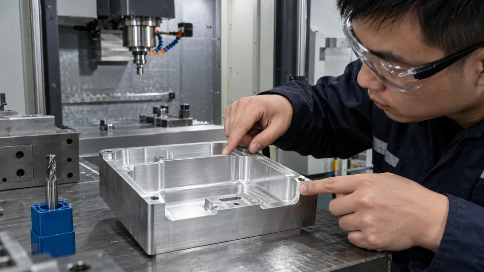 Design-for-machining review of internal radii and tool access