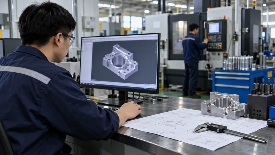Model and controlled drawing prepared for CNC machining