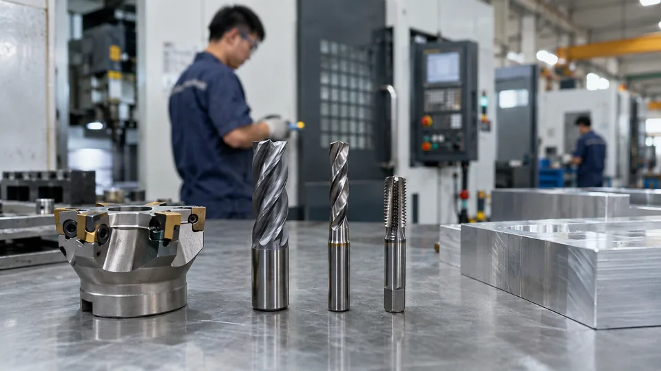 Cutting tools selected for different CNC operations