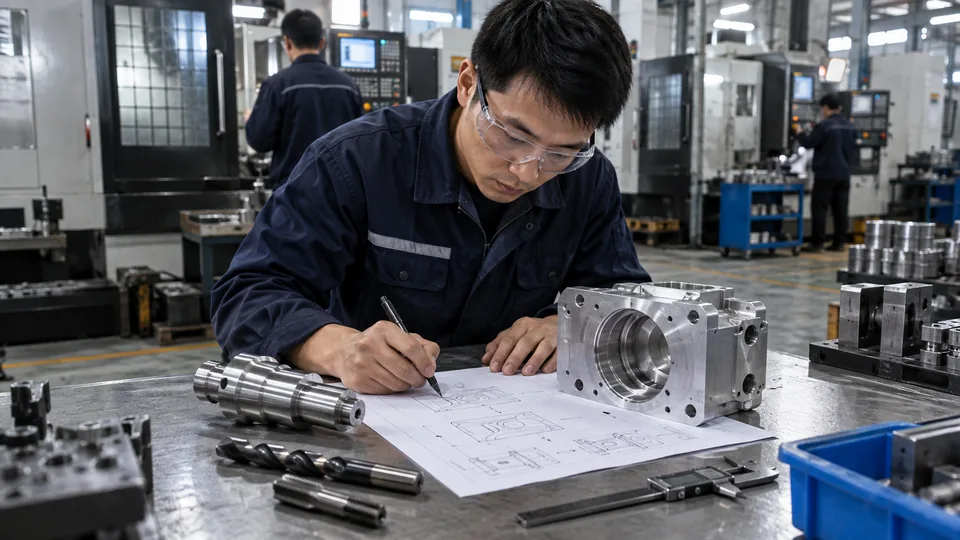 Planner selecting CNC operations for a custom RFQ
