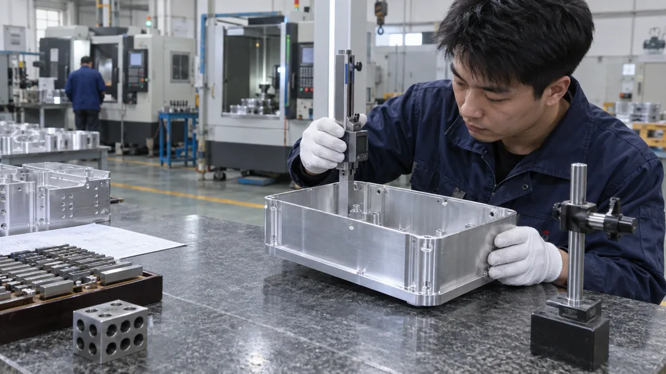 Checking a thin machined wall after unclamping