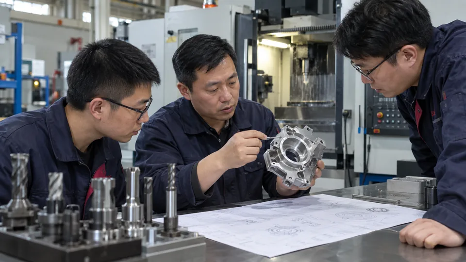 Supplier and buyer discussing CNC design limitations