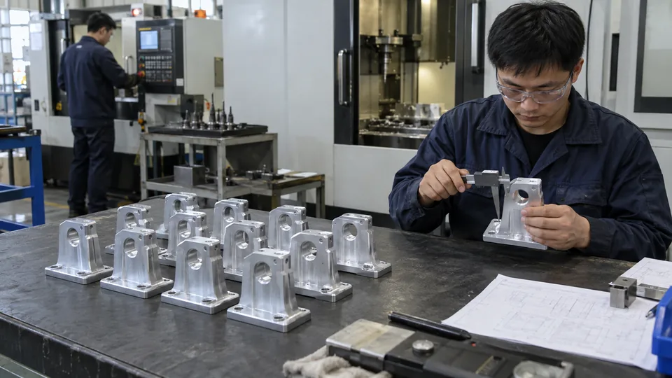 Pilot CNC batch used to check repeatability