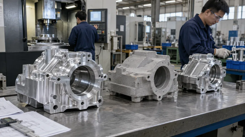 Comparing billet machining with near-net production routes