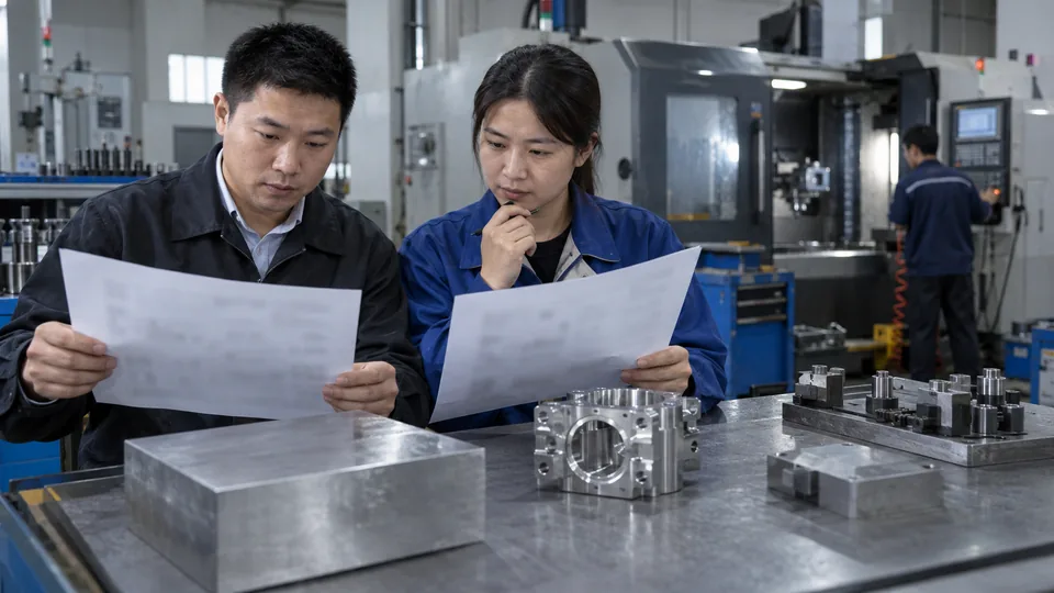 Buyer reviewing CNC quotation terms and scope